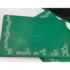 Vintage Green Alphabet ABC Learning Chalk Board Practice Board Educational Set/6